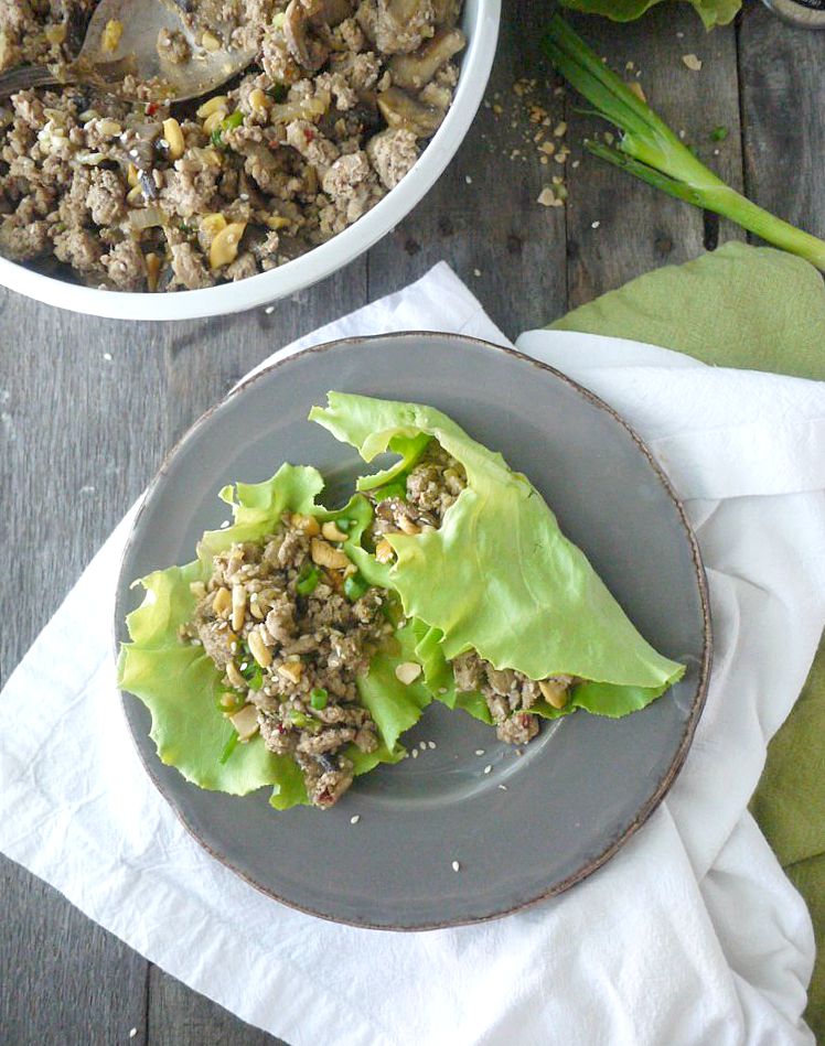 Paleo Asian-Style Turkey Lettuce Wraps 8