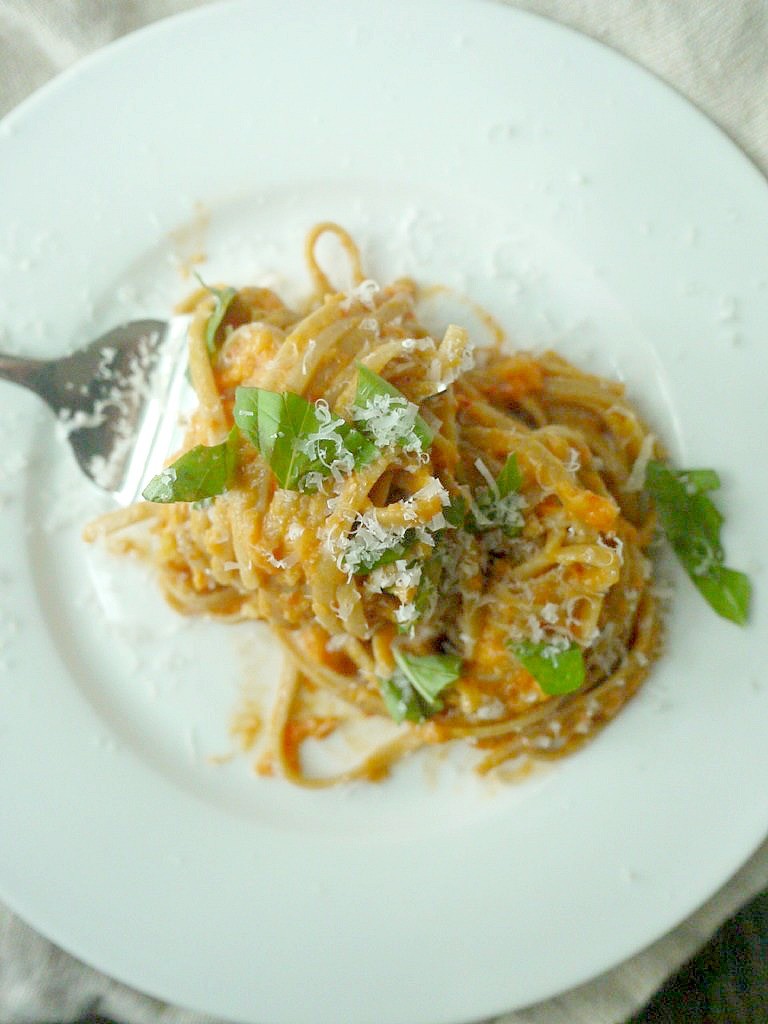 roasted red pepper, goat cheese and fennel pasta 11