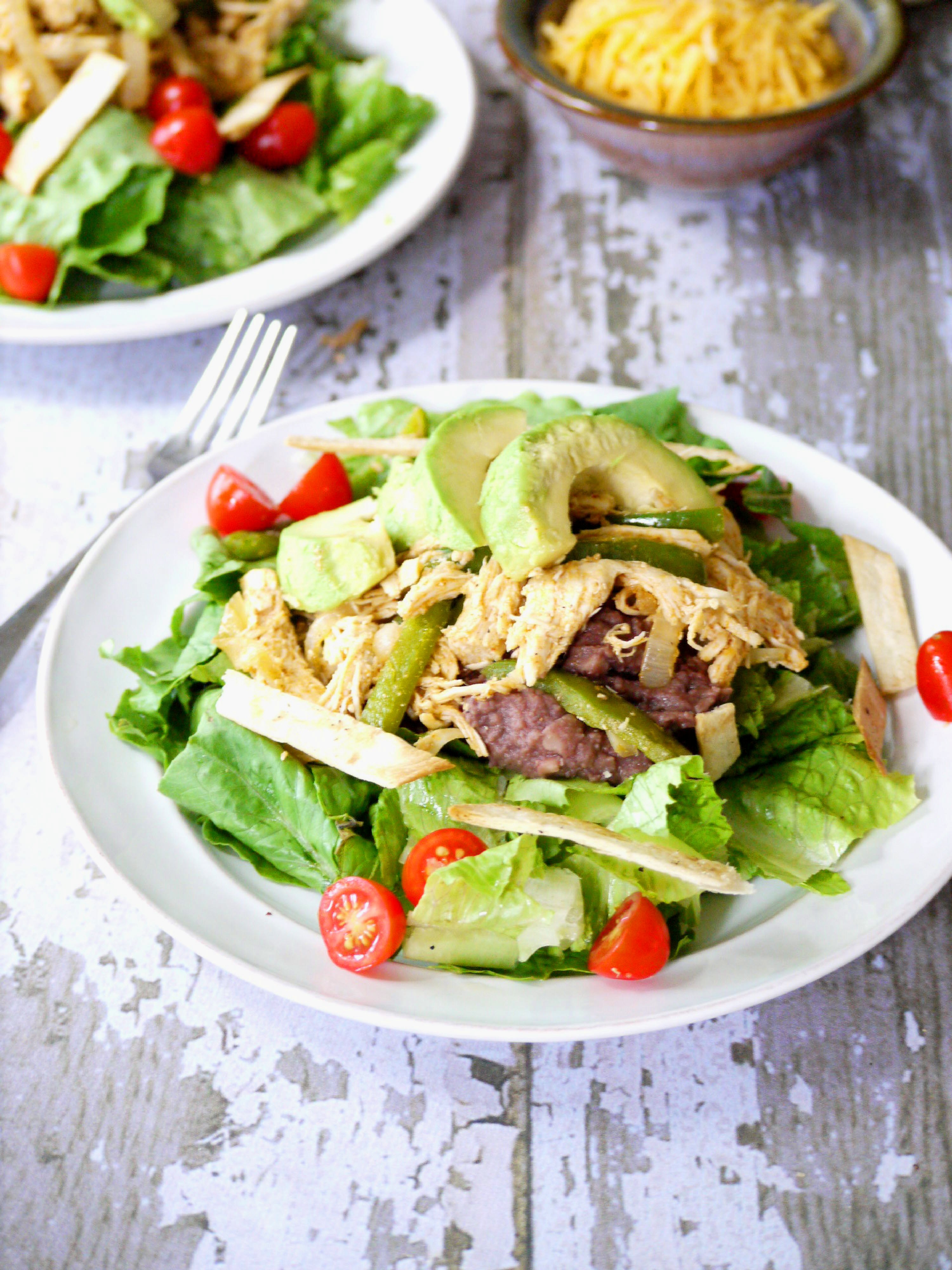 rotisserie chicken fajita salad 3