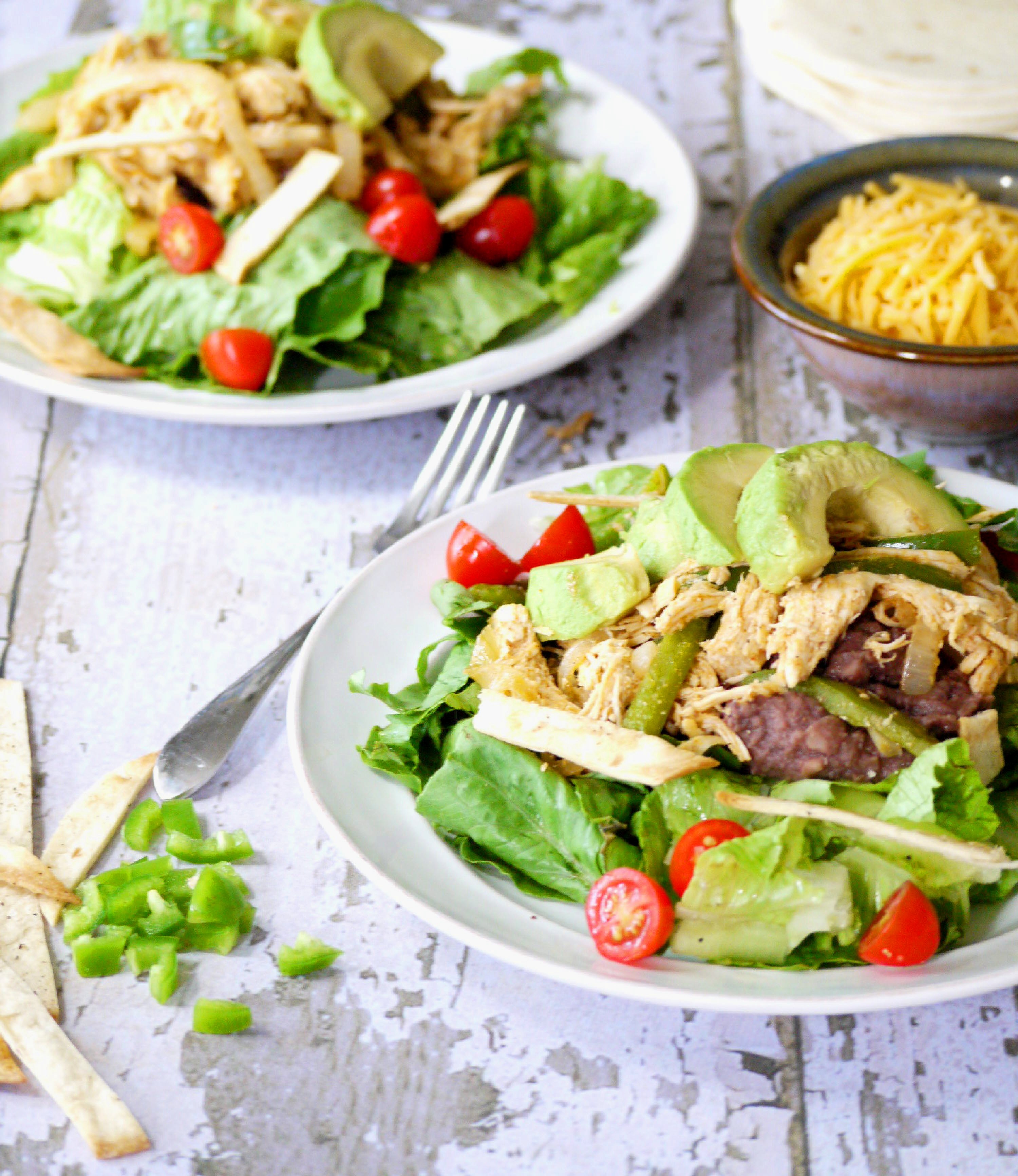 rotisserie chicken fajita salad 6