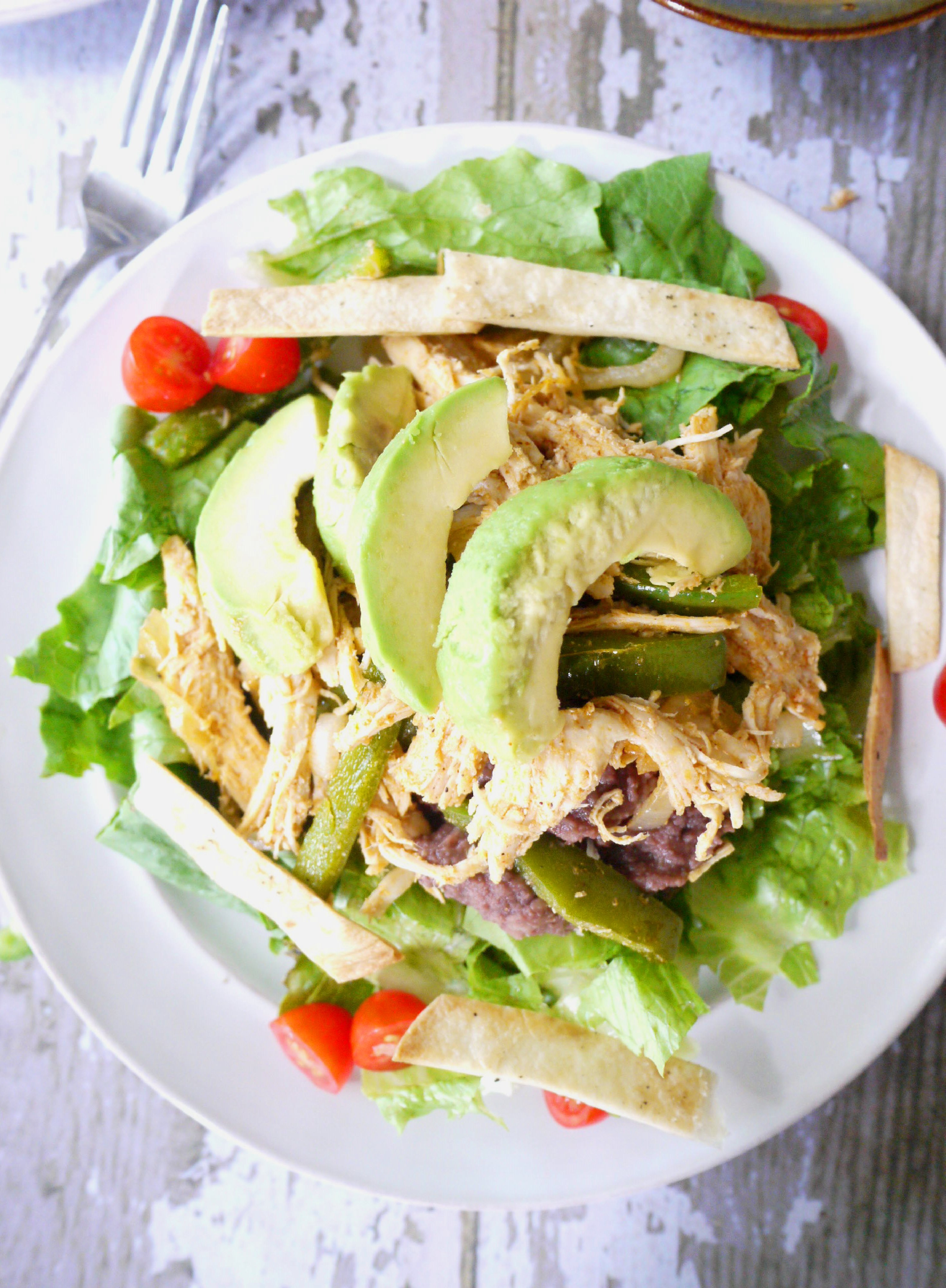 rotisserie chicken fajita salad 8