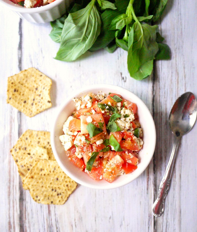 five-minute feta bruschetta dip 3