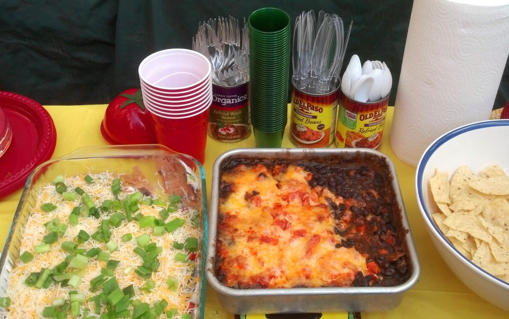 Seven-Layer Dip and Black Beans with Chorizo