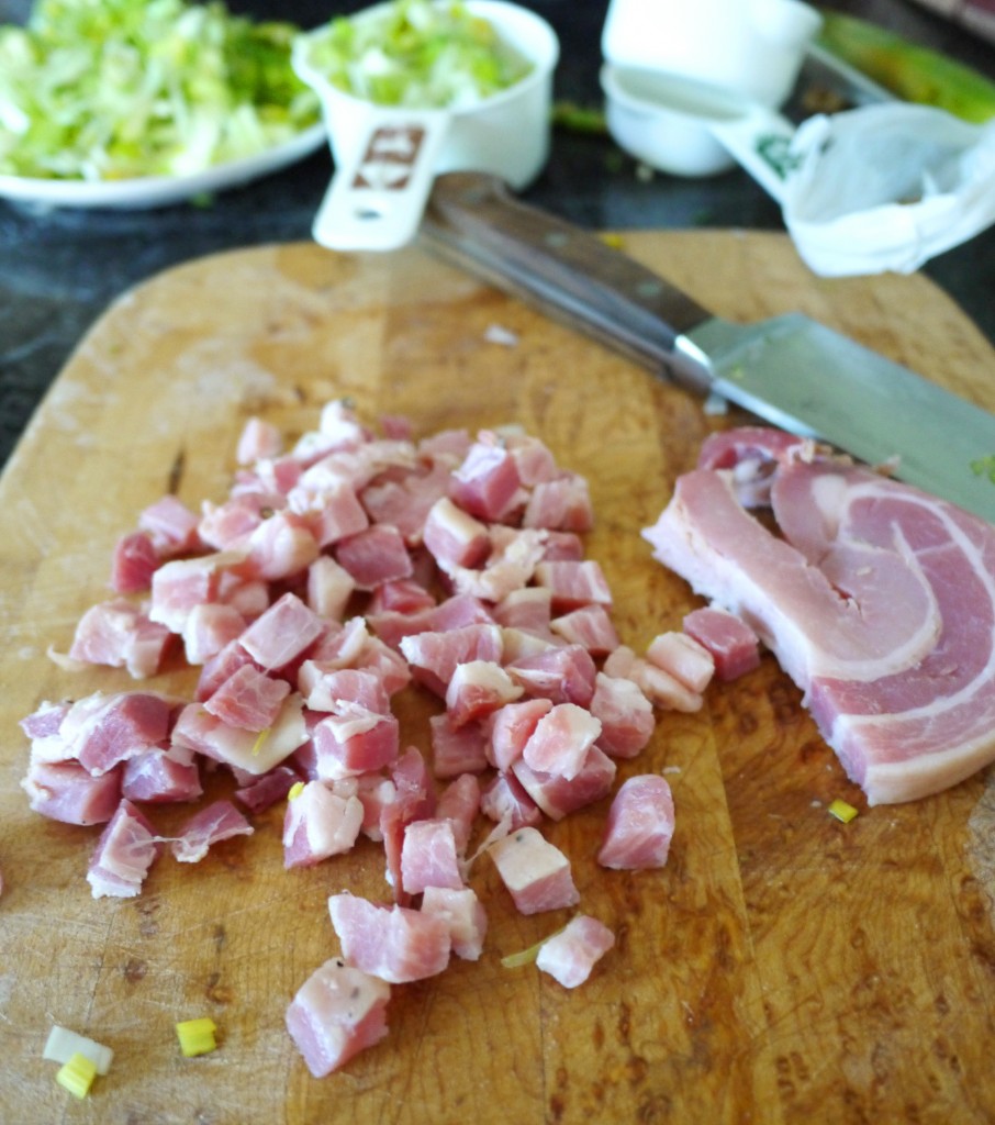 diced pancetta