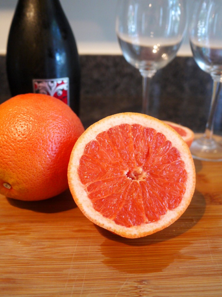 cut grapefruit