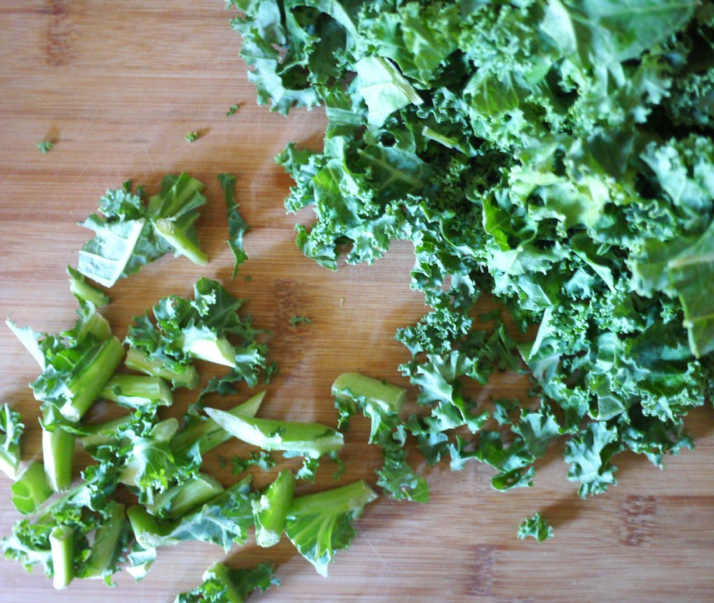 kale and stems