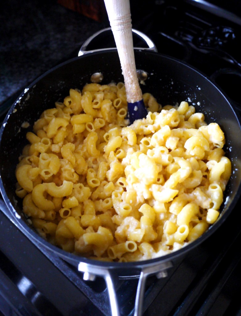 adding pasta