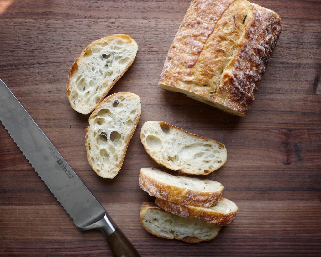 cutting bread