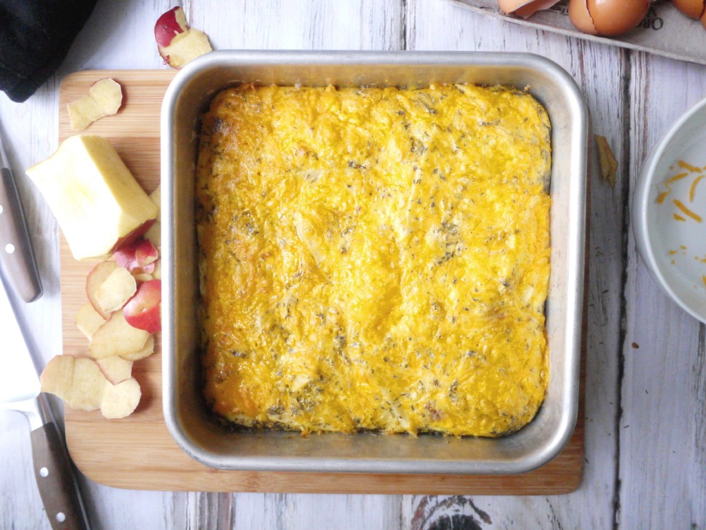 bacon cheddar apple baked frittata 7