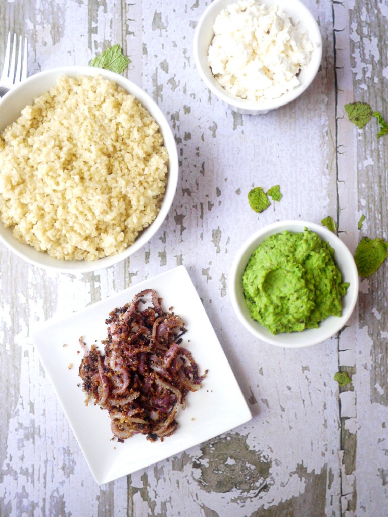 minty mushy pea quinoa 1