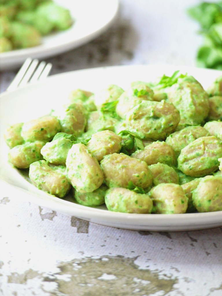 gnocci with creamy spinach sauce 2