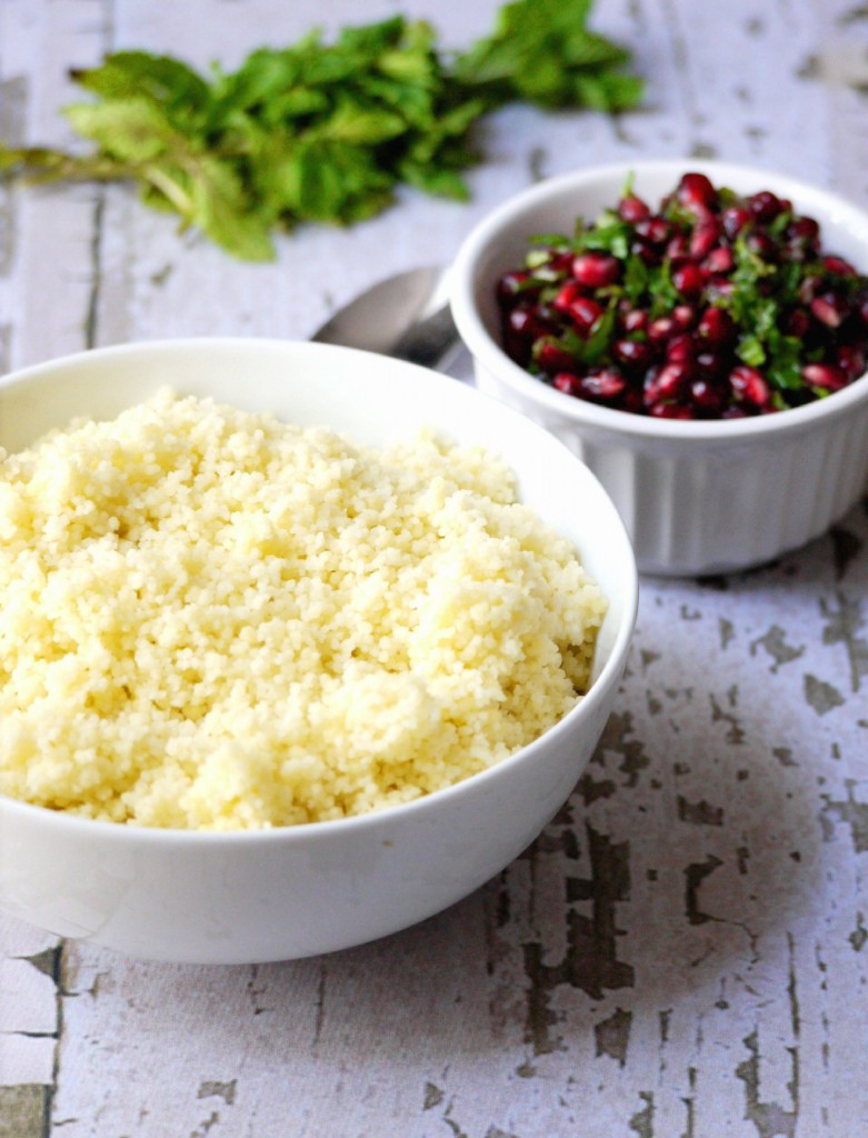 yellow couscous salad with pomegranate dressing 4