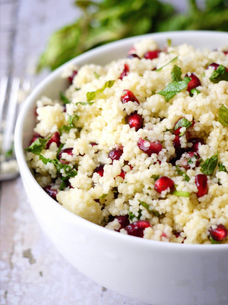 yellow couscous salad with pomegranate dressing 6