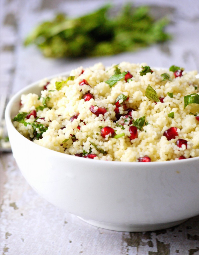 yellow couscous salad with pomegranate dressing 7