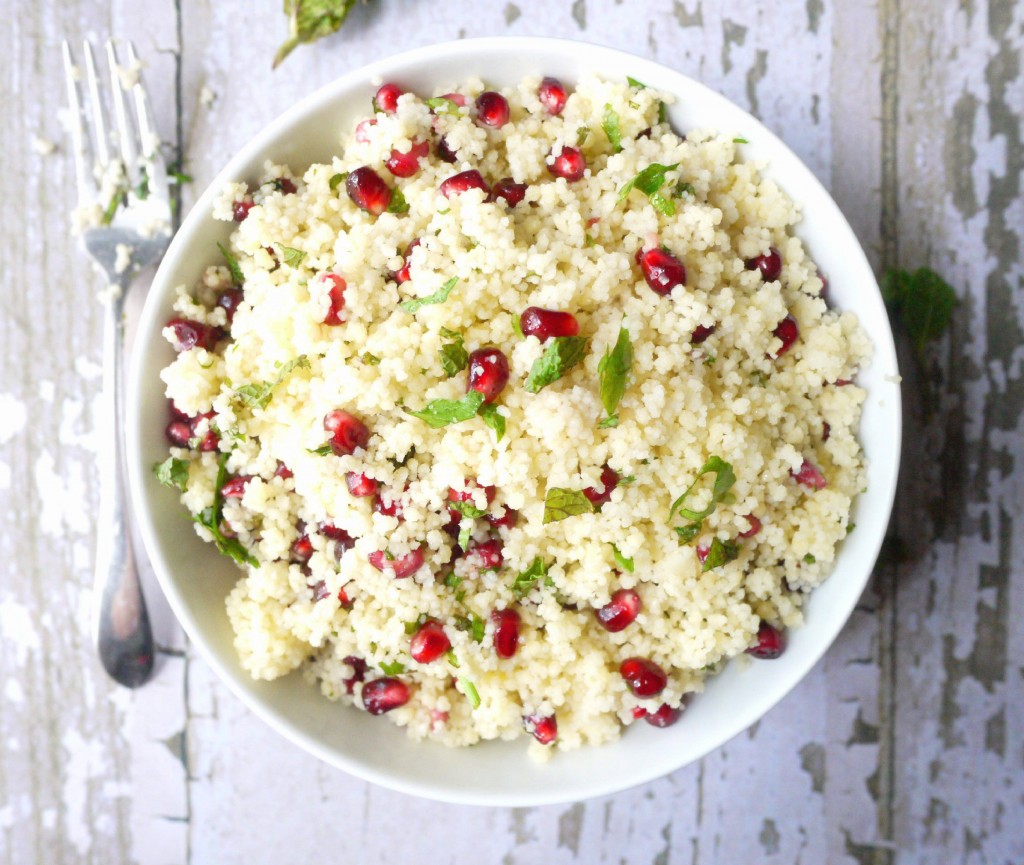 yellow couscous salad with pomegranate dressing 8