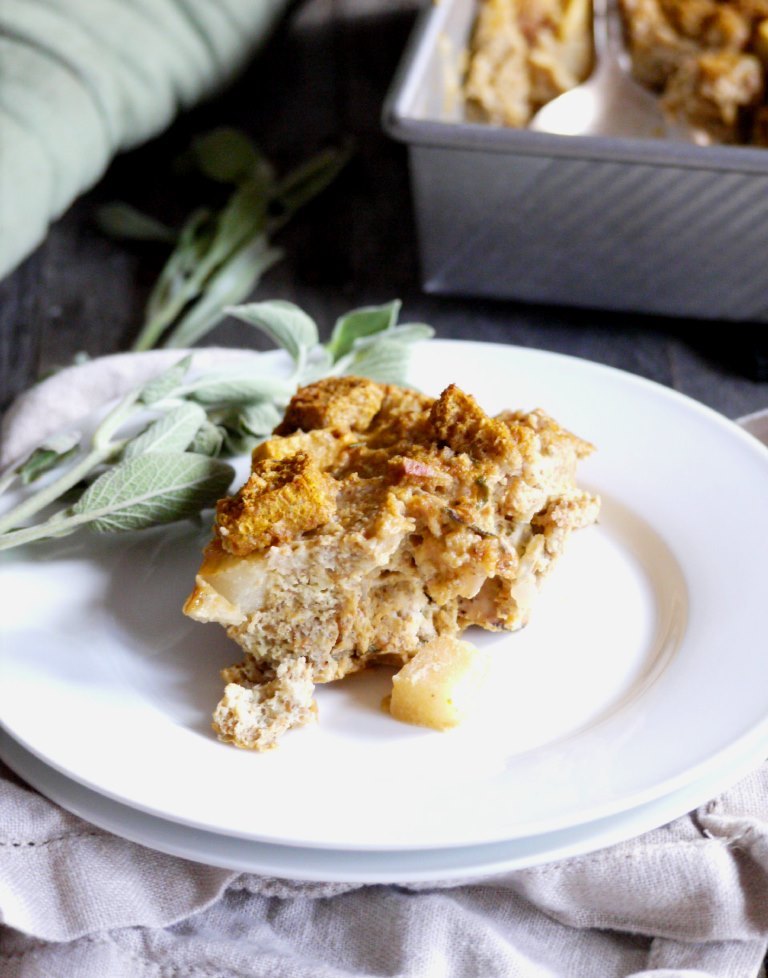 pumpkin sausage bread pudding 4