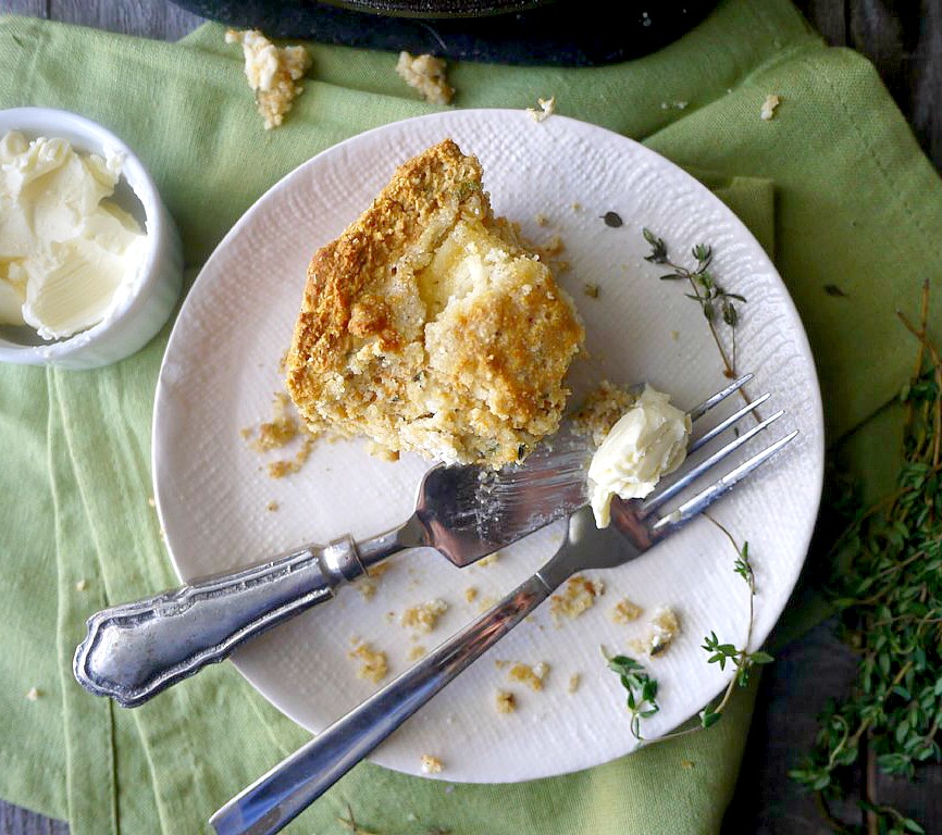 gluten-free goat cheese and thyme cornbread 6 adjusted
