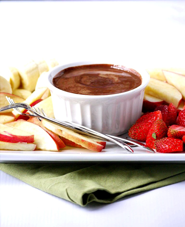 two-ingredient chocolate almond butter fruit fondue 5 adjusted