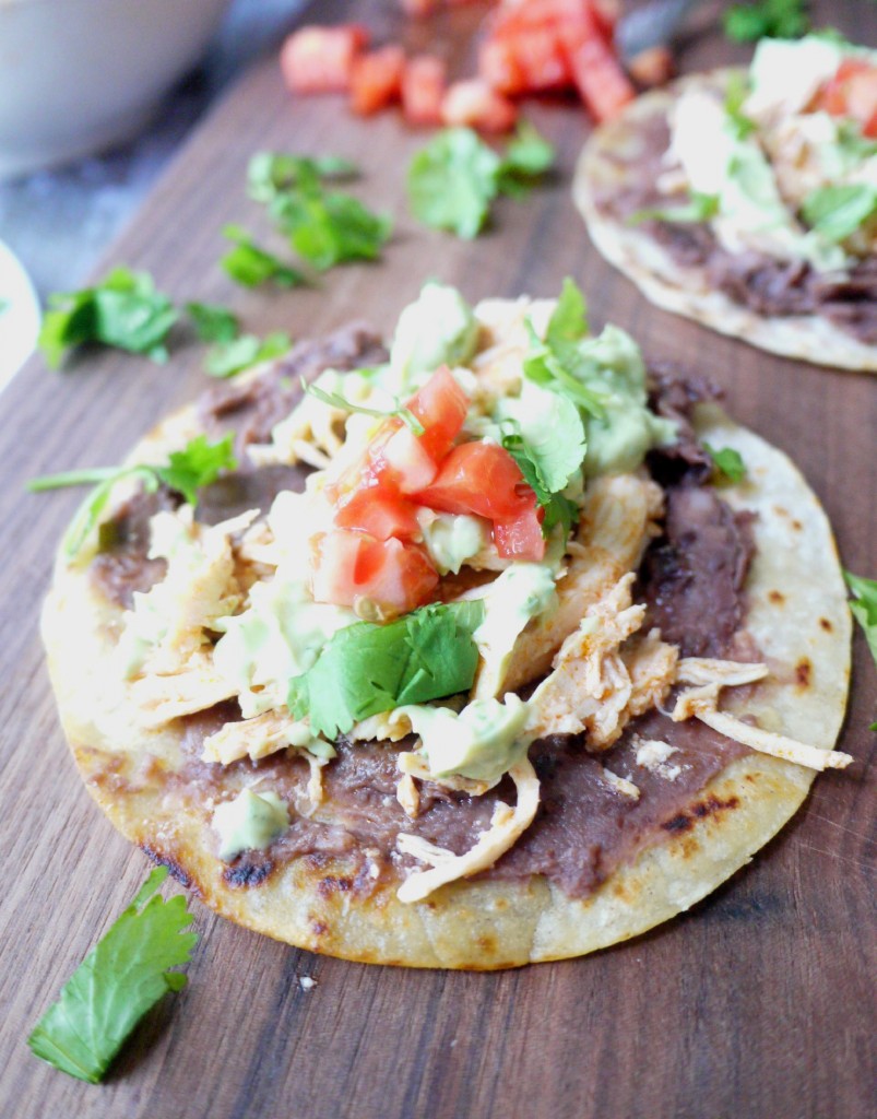 slow cooker chicken enchilada tostadas 7