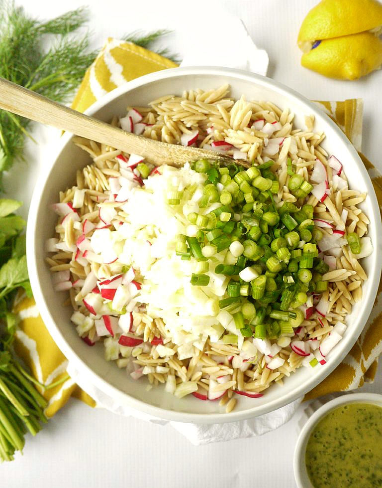 Radish and Fennel Orzo Salad with Parsley Vinaigrette 1