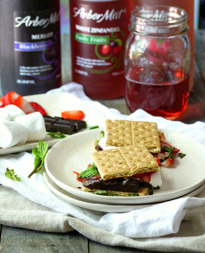 strawberry mint dark chocolate smores 10