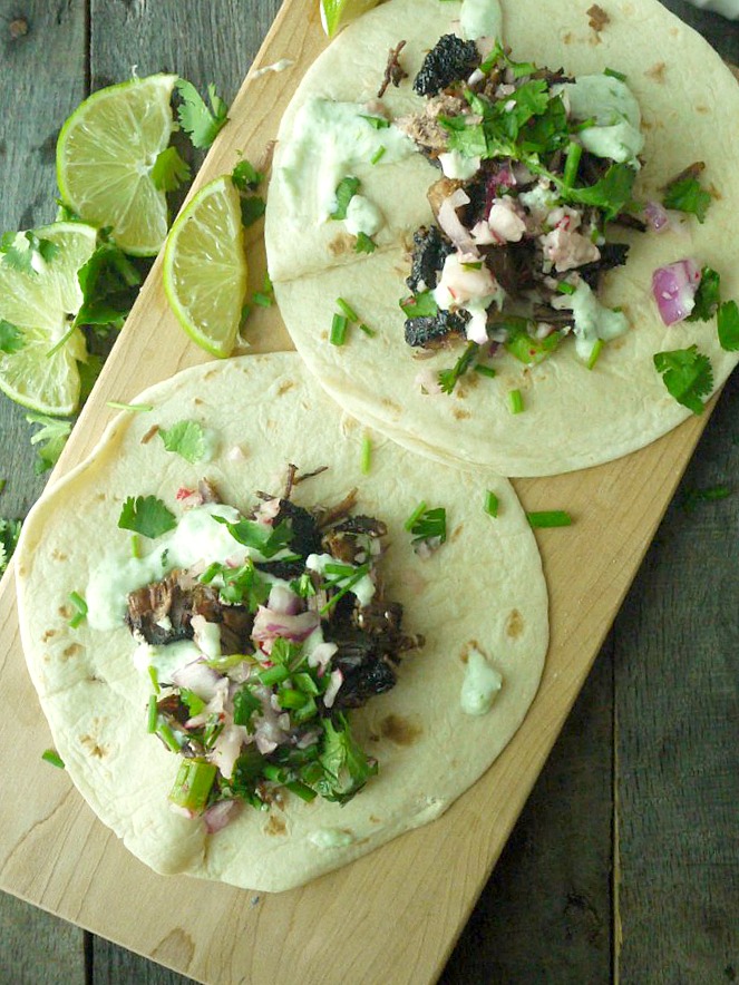 beer braised lamb tacos with chive tzatziki 9