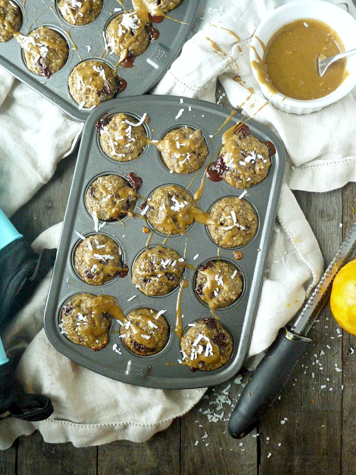 paleo chocolate banana bread bites with coconut-orange glaze 6