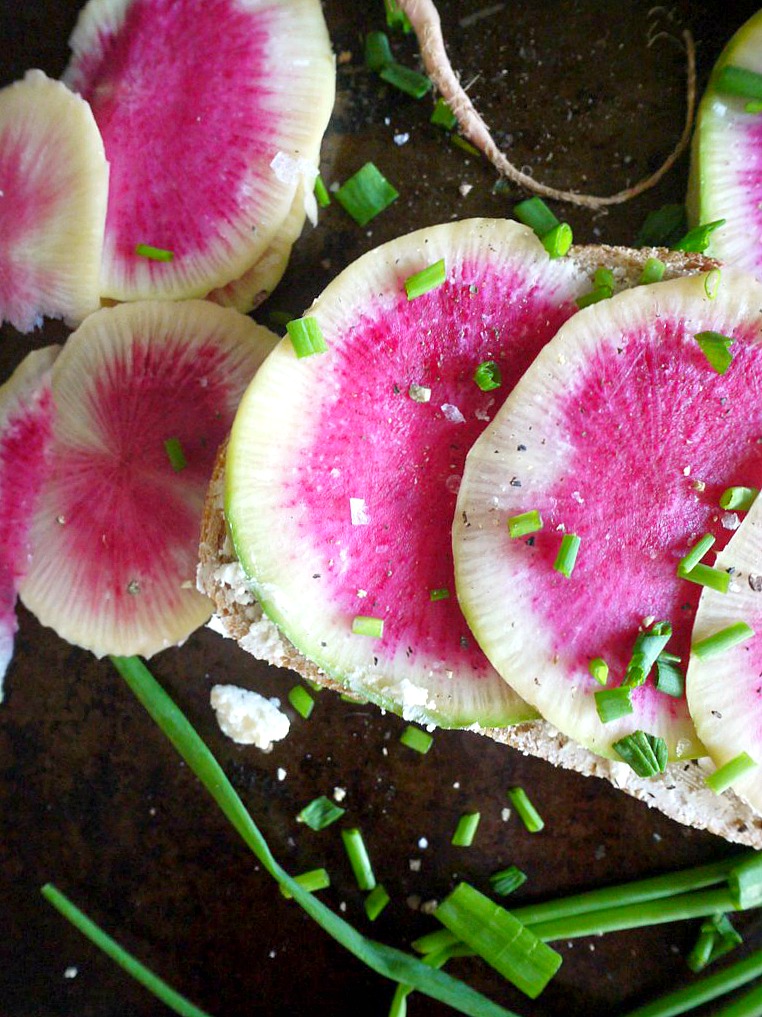 watermelon radish and boursin cheese tartine 7 adjusted