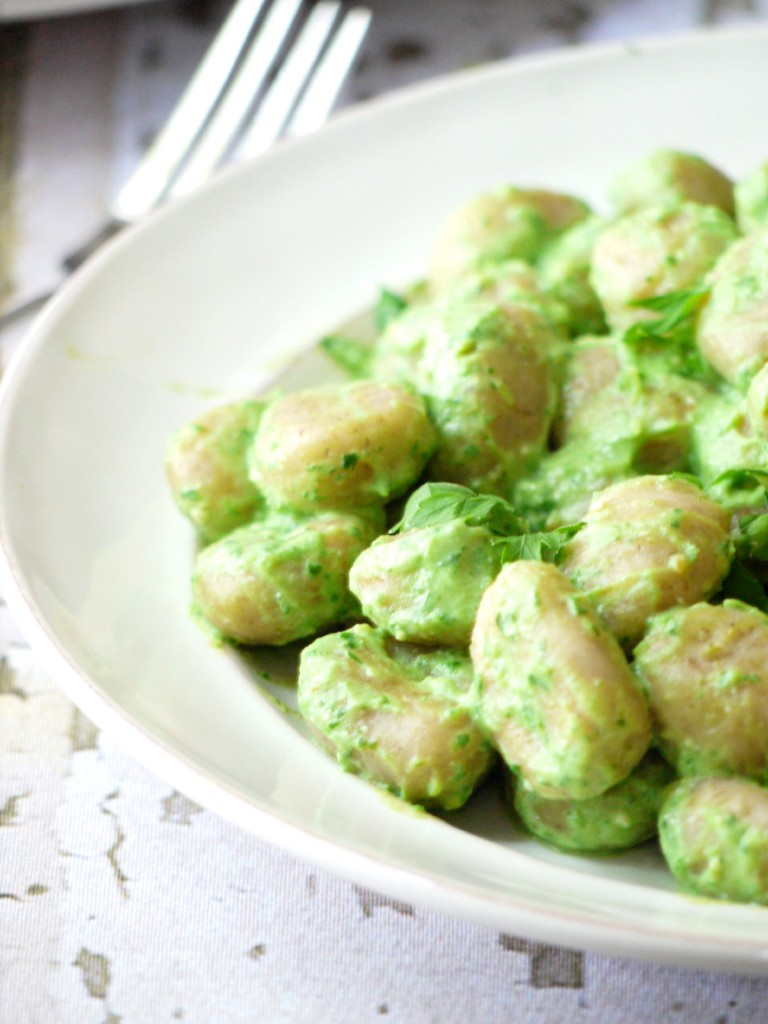 gnocci with creamy spinach sauce 5