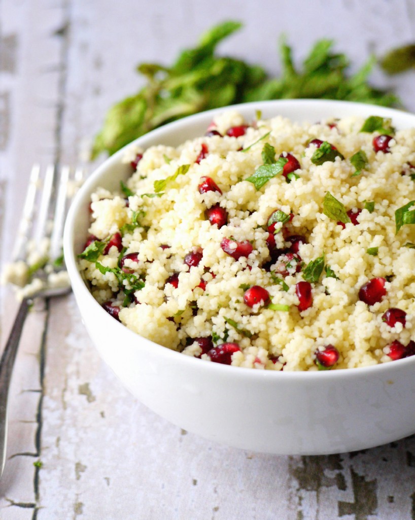 yellow couscous salad with pomegranate dressing 5