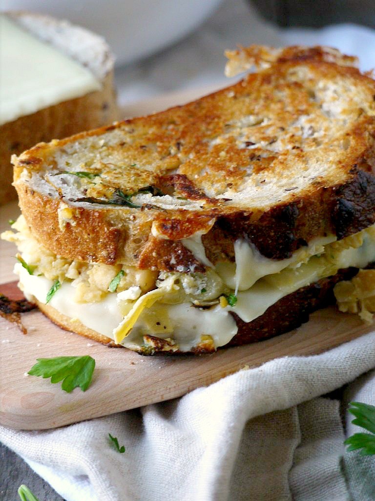 smashed chickpea artichoke and feta grilled cheese 5 adjusted